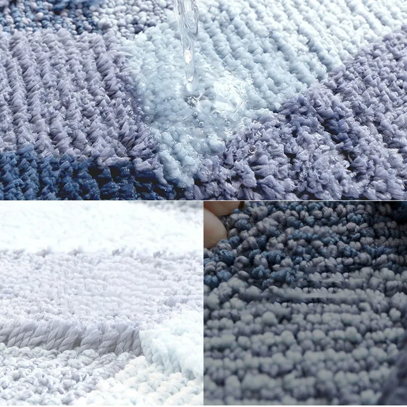 Modern Geometric Soft Double Plush Water Absorption Rugs Bathroom Mat Rug Non-Slip Living Room Entrance Kitchen Floor Carpet | Дом и сад