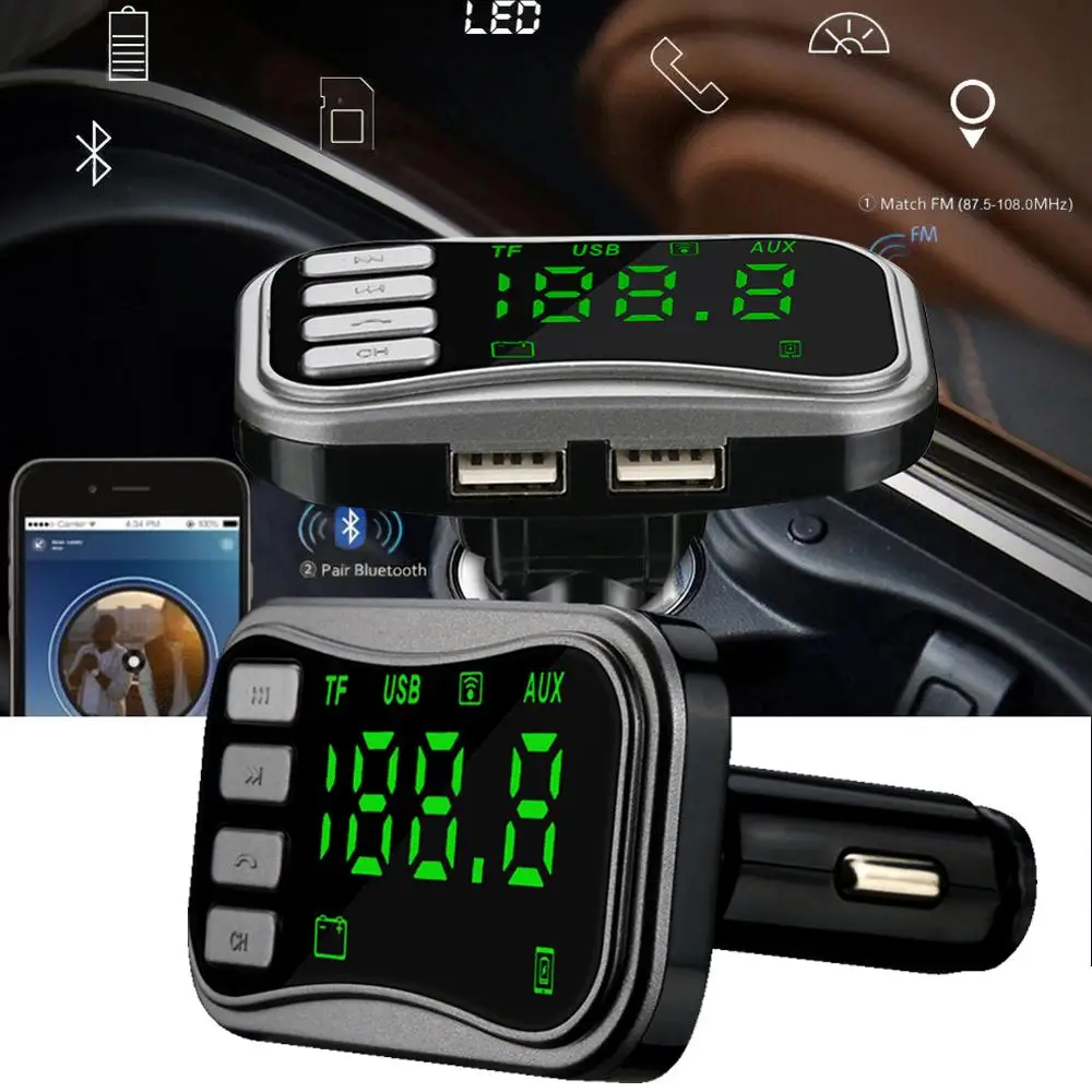 Беспроводной Bluetooth Автомобильный Mp3 плеер Handsfree автомобильный комплект fm