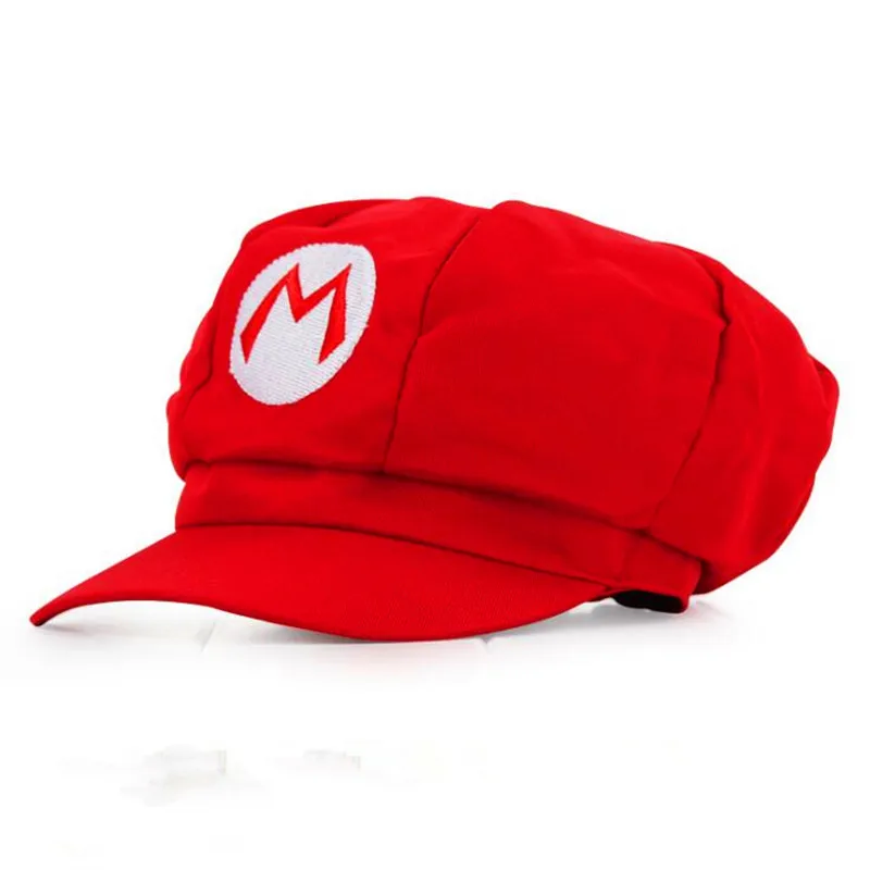 

Новые шапки в стиле Super Mario из хлопка, шапка в виде красного Марио и Луиджи, 2 цвета, аниме, косплей, Хэллоуин, головные уборы для взрослых, шапк...