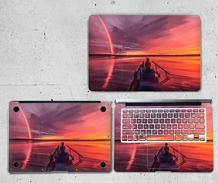 C10 Красочные Ноутбук Кожи Стикеры для Xiaomi mi воздуха 13,3 / с технологией сканирования отпечатков пальцев наклейка Стикеры для спортивной камеры Xiao mi Air 12,5 13,3 Pro 15,6'' - Цвет: C10