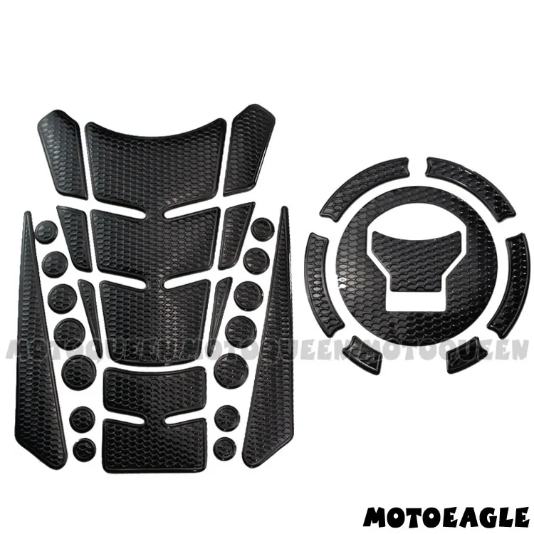 Type A Black 3D мотоцикл газа топливного бака масляный бак наклейки Стикеры для Honda CB650F CBR650F VFR800X VFR800 MN4 CB150R CBR150R 17-18 CB300R 18 - Цвет: Type A Black