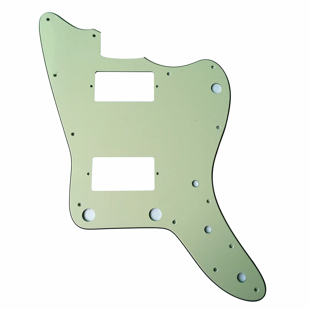 Pleroo Custom Guitar pickgaurd - For MIJ Jazzmaster Pickguard with PAF Humbucker 3 Ply Mint Green | Спорт и развлечения