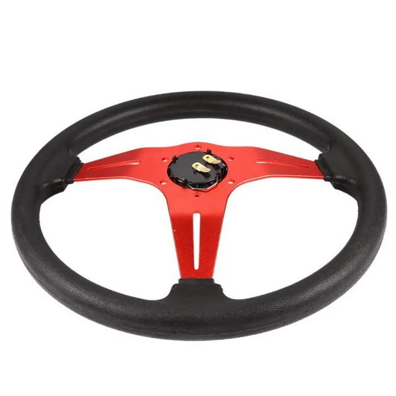 Steering BLUE/RED Blue Red Bolts Racing 350mm steel from for Made PVC inch 13 Drifting durability 6 35cm Wheel Sports 8 | Автомобили и