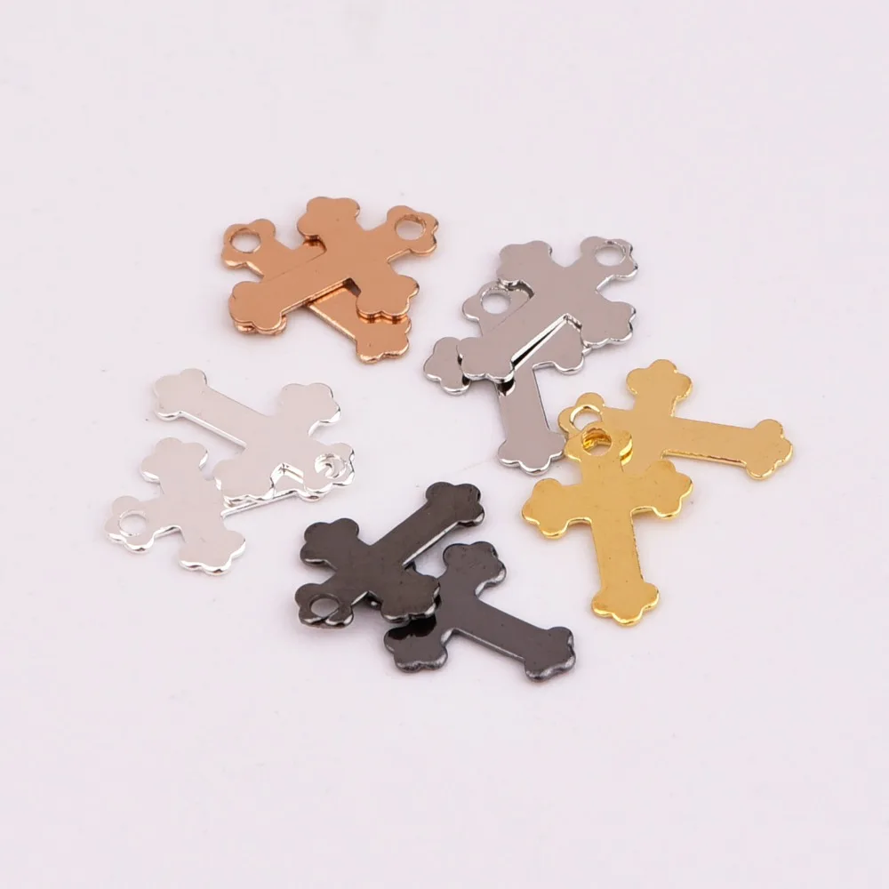 20pcs/lot zhu ru 6*8mm Religious amulet cross Jesus believers DIY Handmade Jewelry Making Keychains Bag Accessories | Украшения и