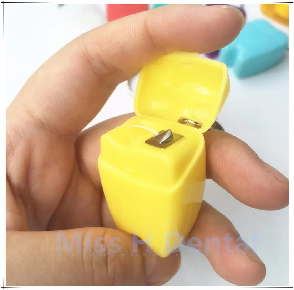 20 шт./компл. зубчатая цепочка для ключей плоская портативная зубная нить ухода за