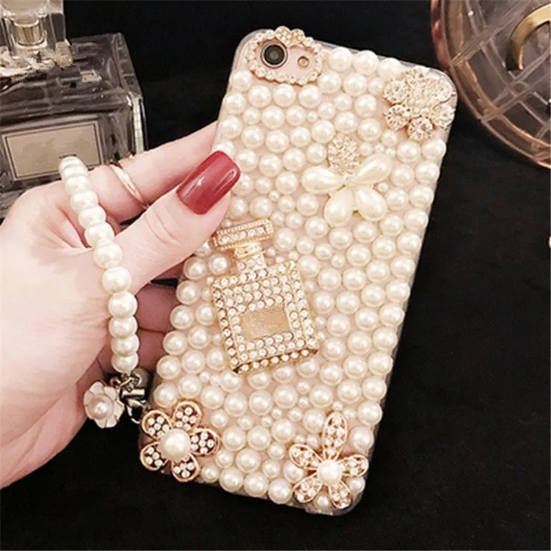 Алмазный Мягкий чехол с блестками для iphone X XR XS MAX 10 6 6s 7 8 Plus TPU жемчужный Samsung Galaxy M10