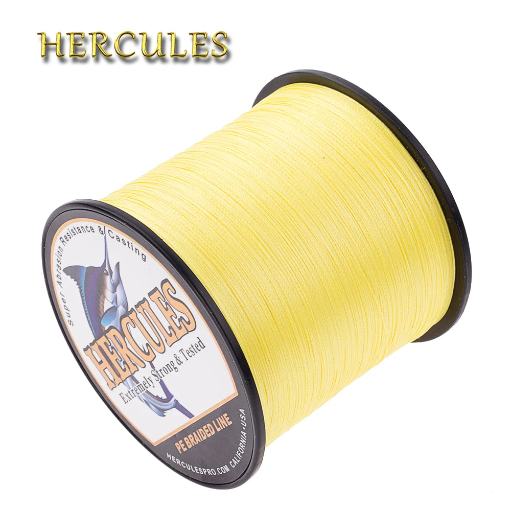 

Hercules Fishing Line 6-100LB Braided Carp Fishing Line 100M-2000M 4 Strands Multifilament PE Braided Wire Pesca Vissen Cord