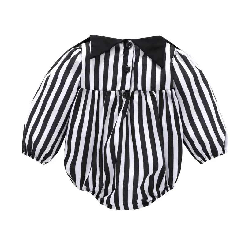 Комбинезон для маленьких девочек Модный комбинезон в полоску с длинным рукавом