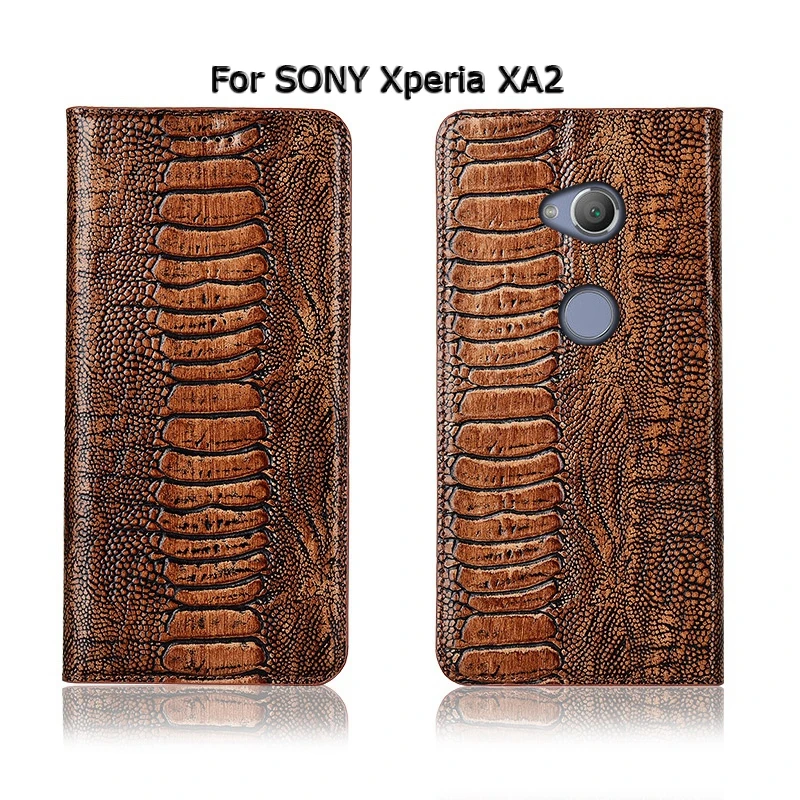 Топ из натуральной коровьей кожи Магнитный чехол для SONY Xperia XA2 XA3 Ultra Plus Стенд Флип Ретро чехол для телефона