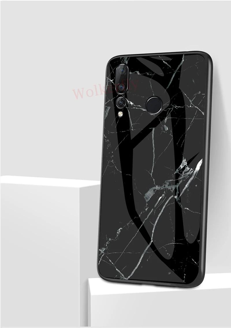 Красочные Мрамор Стекло чехол для huawei Коврики 20 P20 P30 Lite Pro P Smart Y5 Y6 Y7 Y9 Honor 20 10i 8 S 8X 8C 8A Nova 5 5i чехол