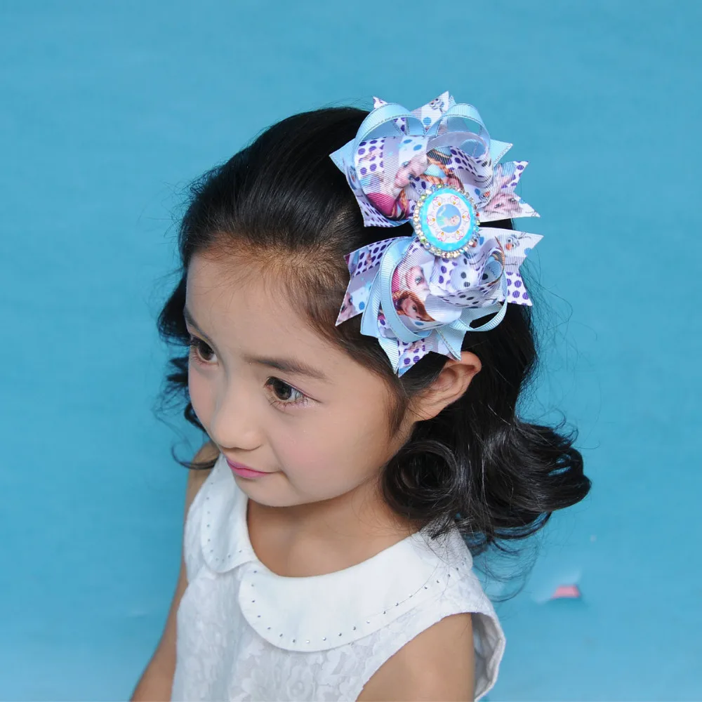 

Free Shipping 12pcs 5.5" Large Classic Bows Solid Ribbon Hair Bows Grosgrain Girls Hairbow Clip Mixed Hair Accessories