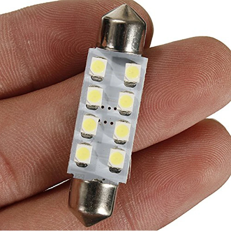 10 x белый 42 мм 1210 SMD 8 LED DC 12 V номерной знак света | Автомобили и мотоциклы