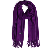 fashion cashmere scarf shawl solid autumn winter wrap warm high quality soft hijab thick lady women pashmina wool luxury purple