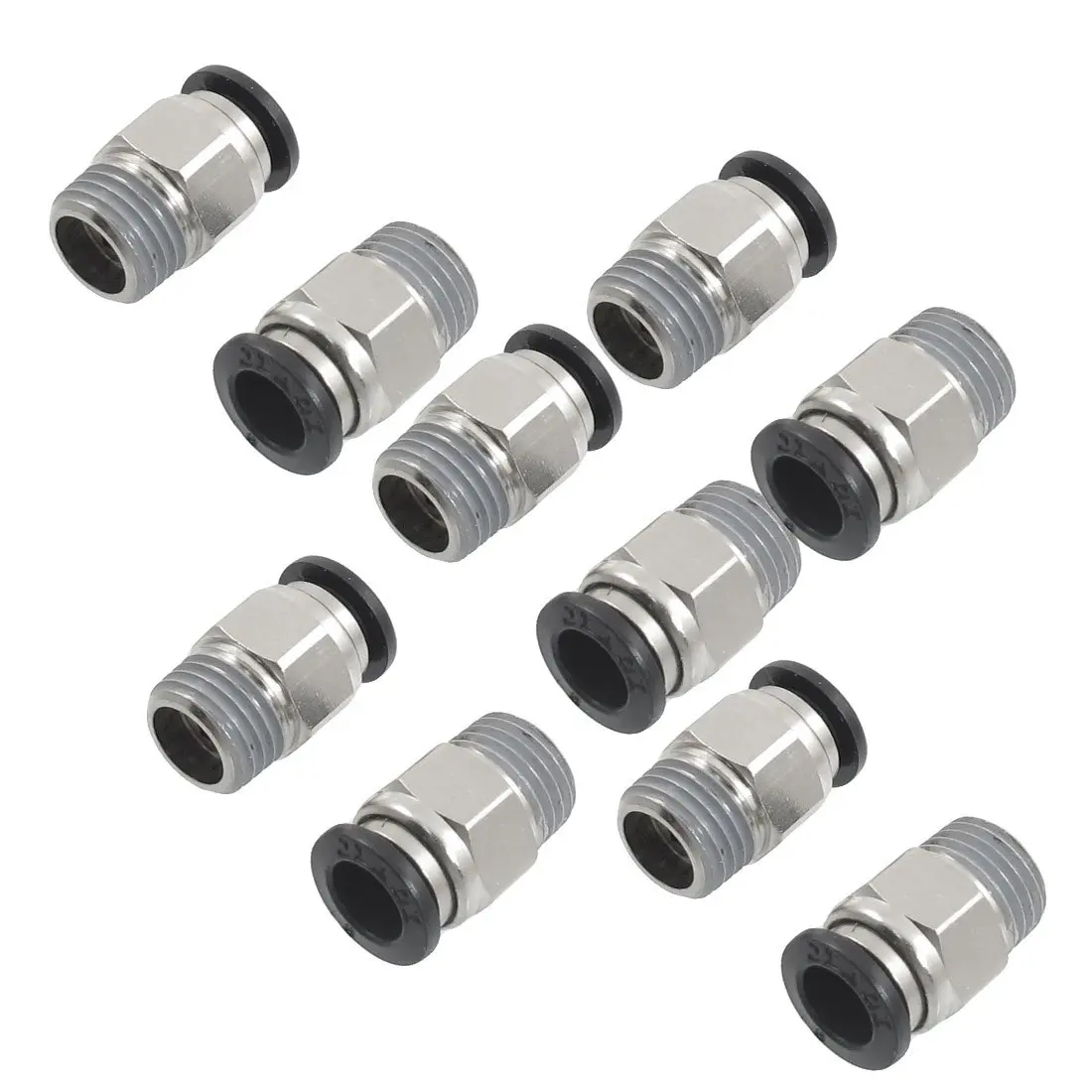 

10Pcs 1/4" PT Male Thread 8mm Push In Joint Pneumatic Connector Quick