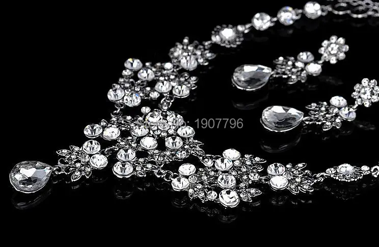 Новый свадебный комплект ювелирных изделий с австрийскими кристаллами наборы