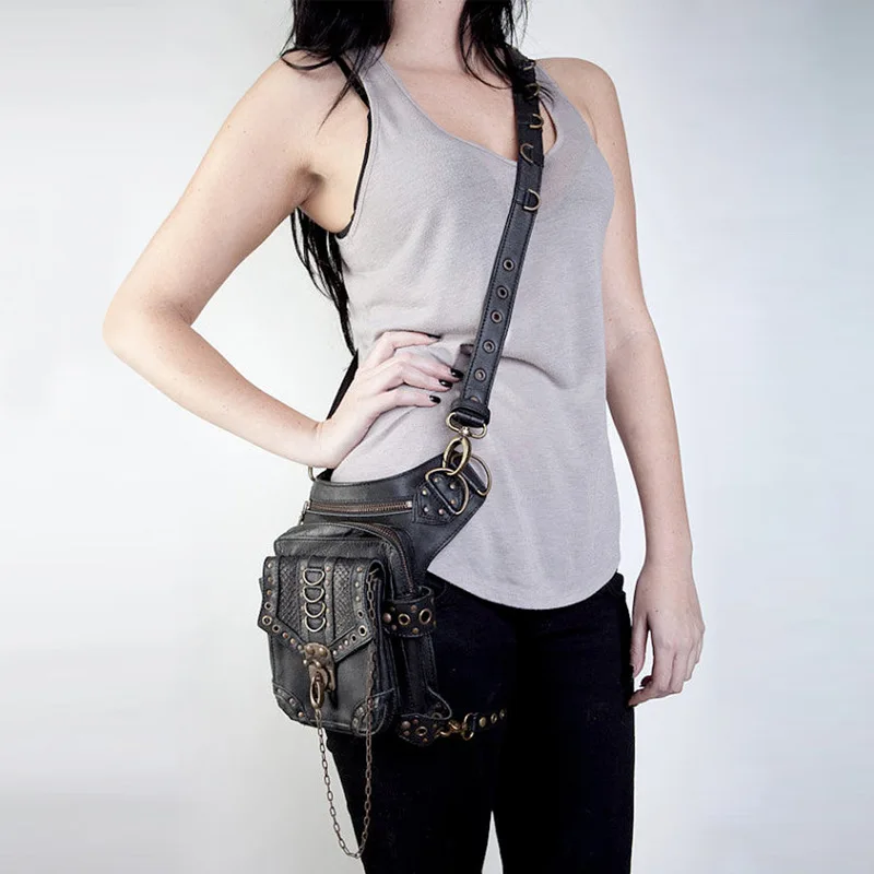 Поясная Сумка женская Паровая панк кобура защищенная сумка через плечо carteras mujer
