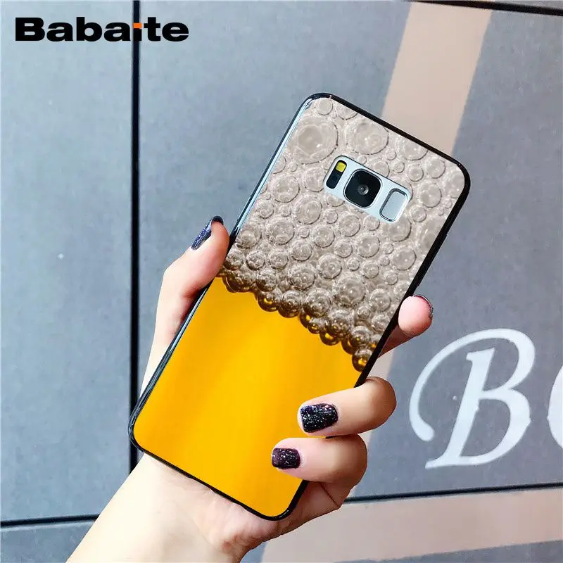 Babaite World пиво алкоголь Лето пузырьковый чехол для телефона samsung Galaxy S9 plus S7 edge S10 Plus S10E S10lite S8 plus S5 M10 20