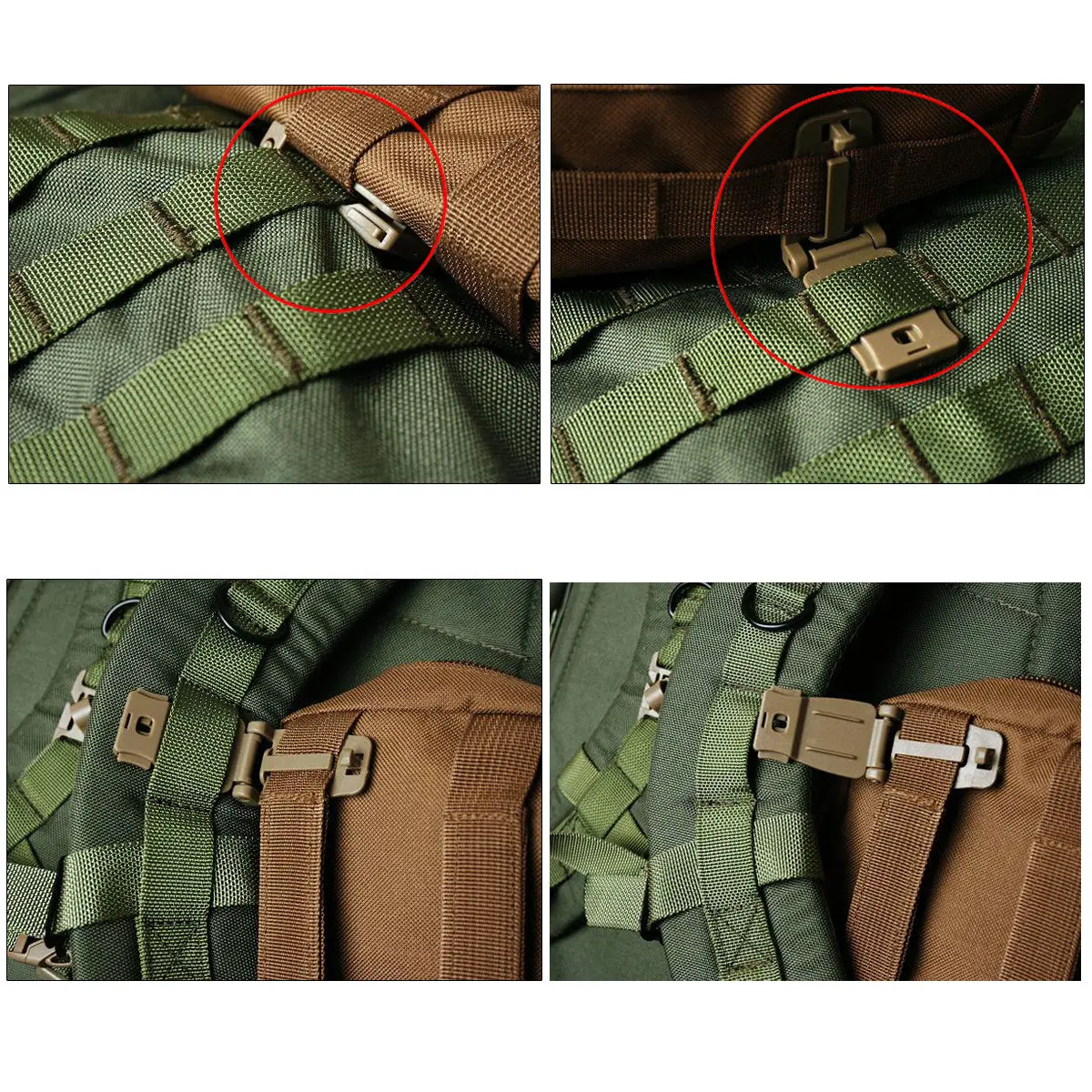 10 шт. 30 мм Molle лямки ремень тактический рюкзак сумка Соединительная Пряжка, зажим карабинный замок EDC