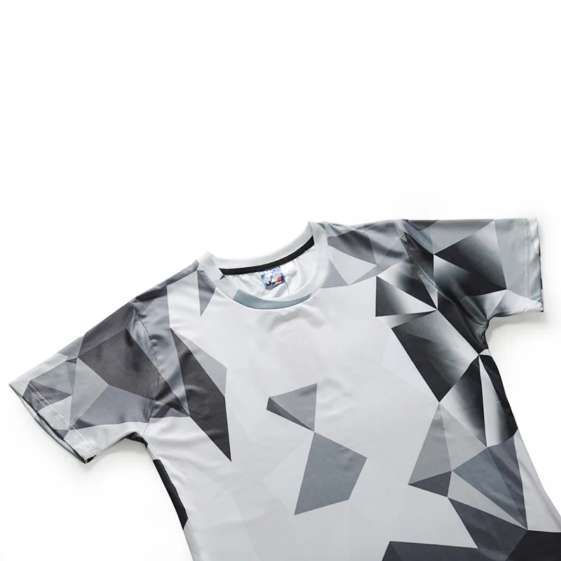 Летние модные мужские и женские футболки с геометрическим рисунком 3D принт