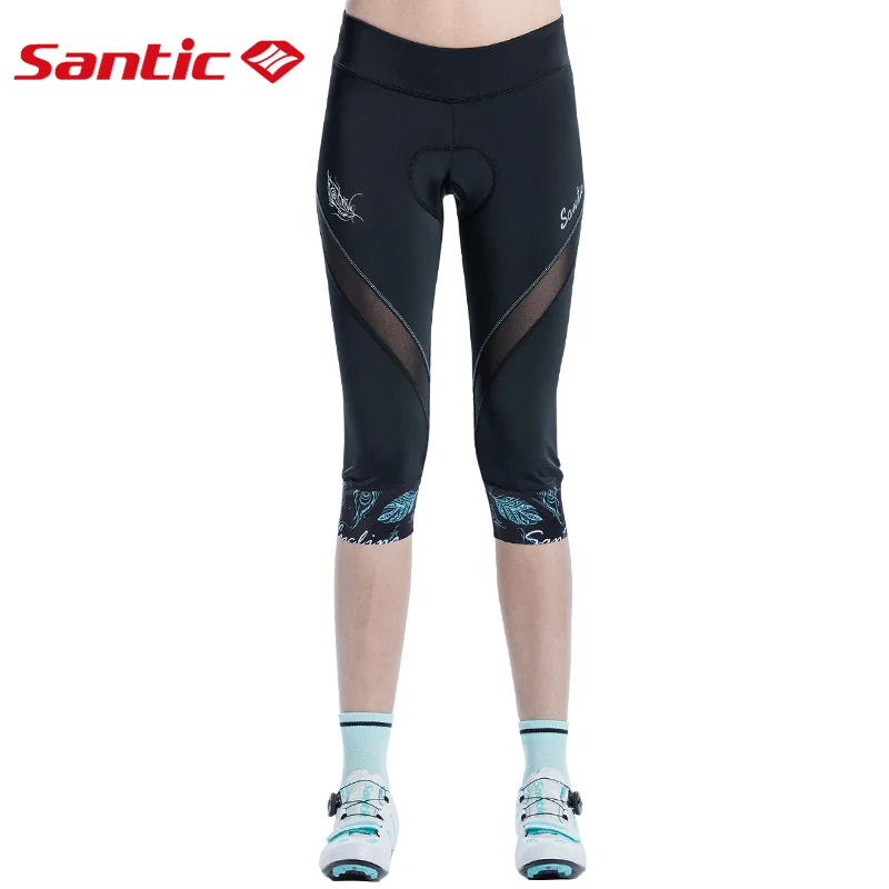 Santic женские велосипедные шорты с подкладкой 3/5 Pro Coolmax 4D, специальный дизайн, шорты для велосипеда MTB, 2 цвета, Азиатский размер S-2XL, L8C04098