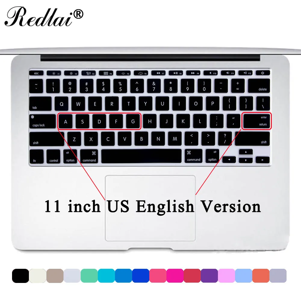 Redlai водонепроницаемый силиконовый чехол для клавиатуры с английскими буквами
