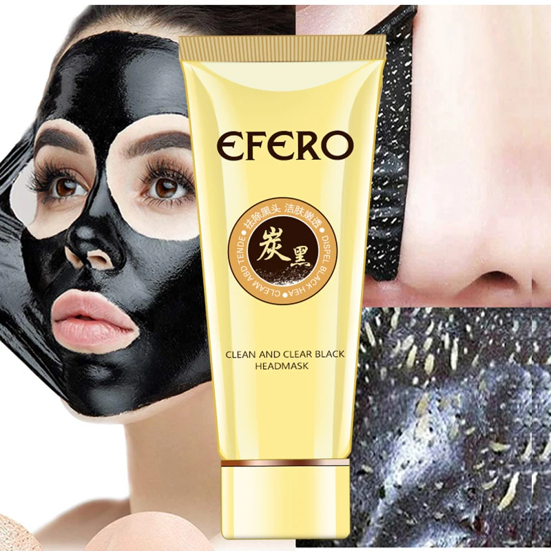 Черная маска efero для лица удаления черных точек отшелушивающая от оригинальных