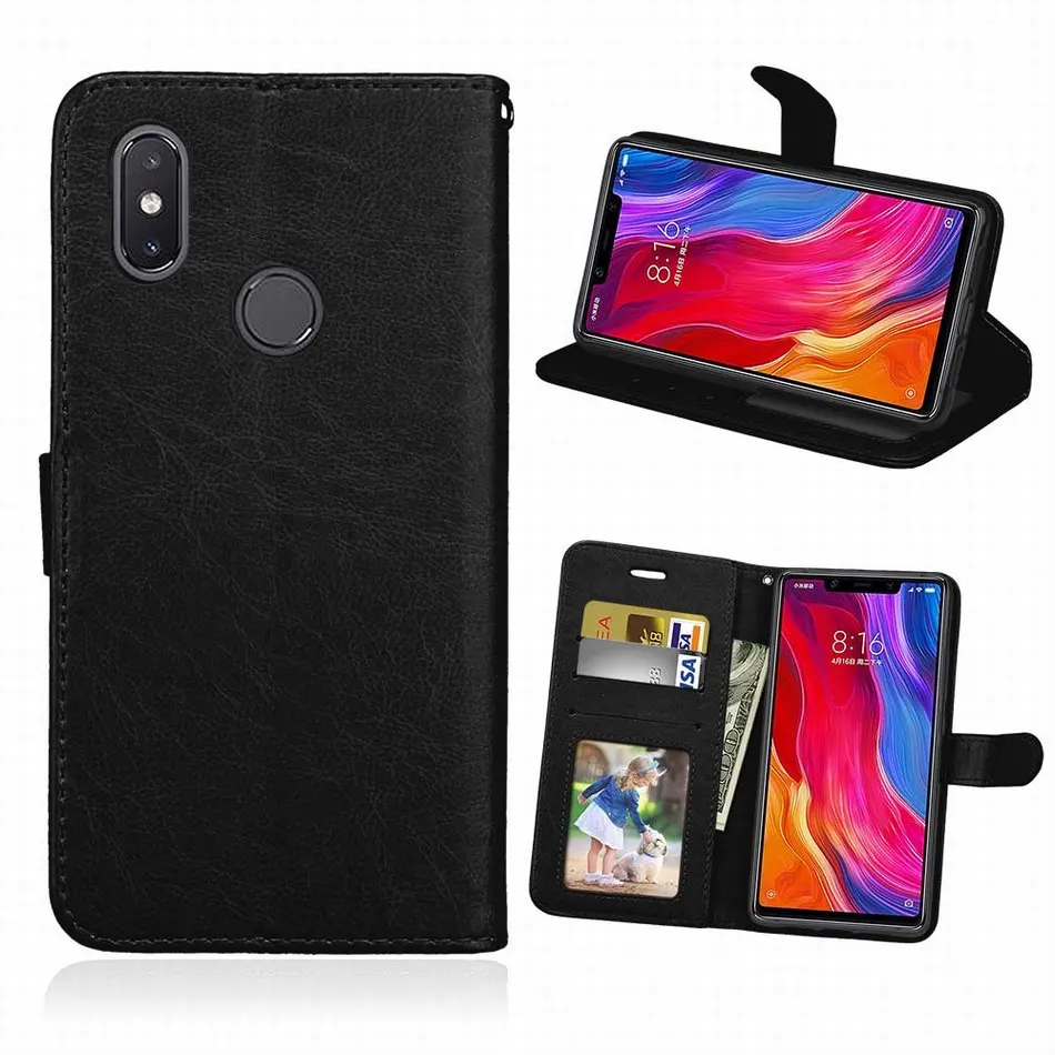 Простой чехол из искусственной кожи для Xiaomi Play 8SE 8 Lite Max 3 Mix 2 S Poco F1 Redmi 6A 6 Note 7 5 Pro Y2 S2 простой чехол для телефона E08G