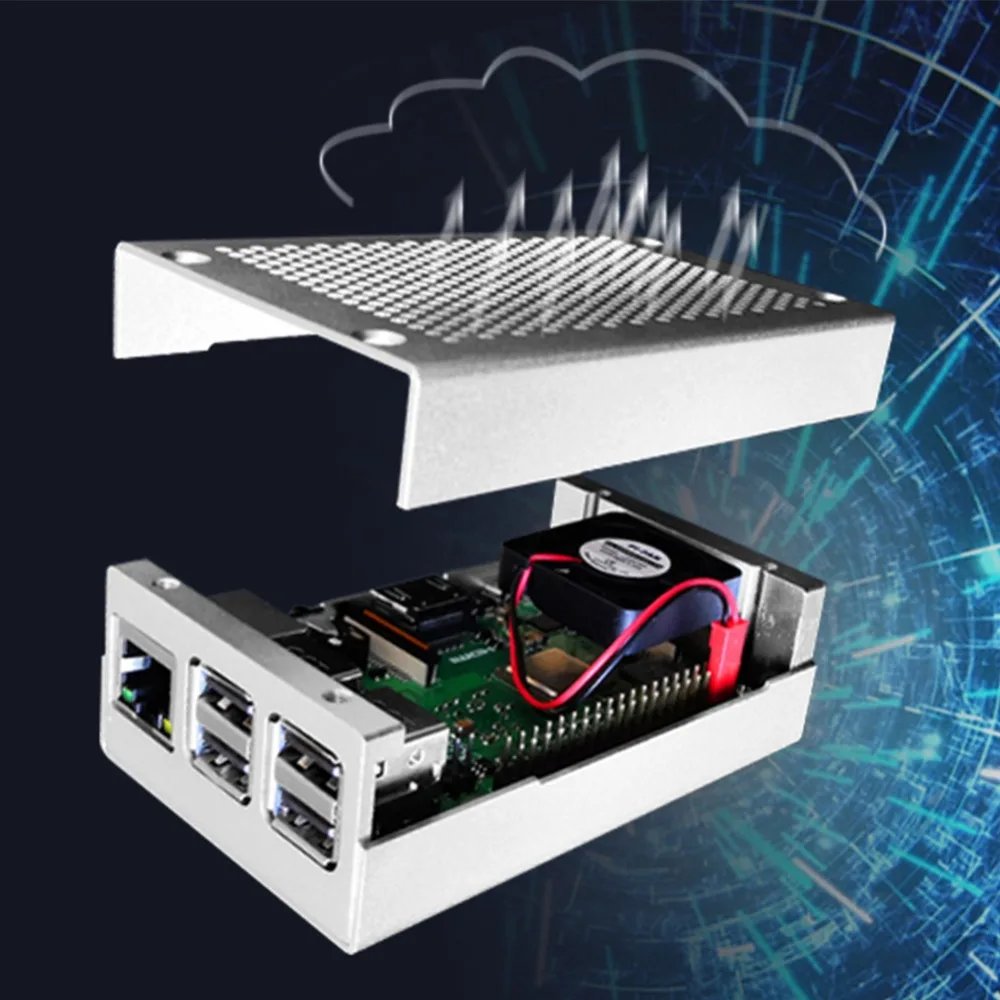 Новый универсальный алюминиевый металлический чехол для Raspberry Pi 3 B + с