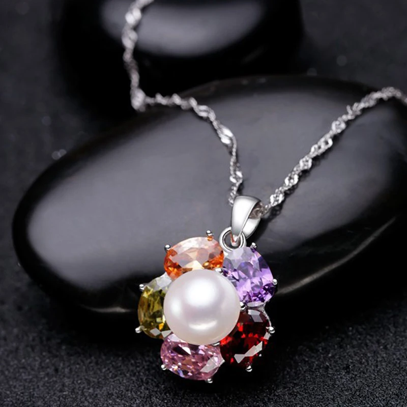 Женская подвеска MITUO белая розовая фиолетовая настоящая пресноводной жемчужная