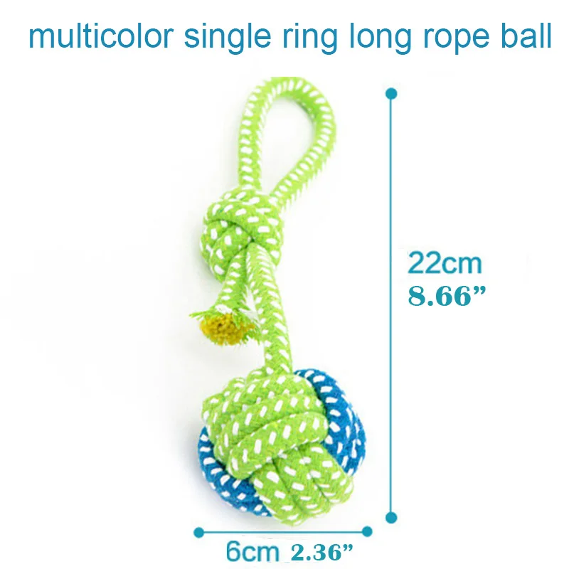 Хлопковые веревки для домашних животных 5 размеров нетоксичны цветные