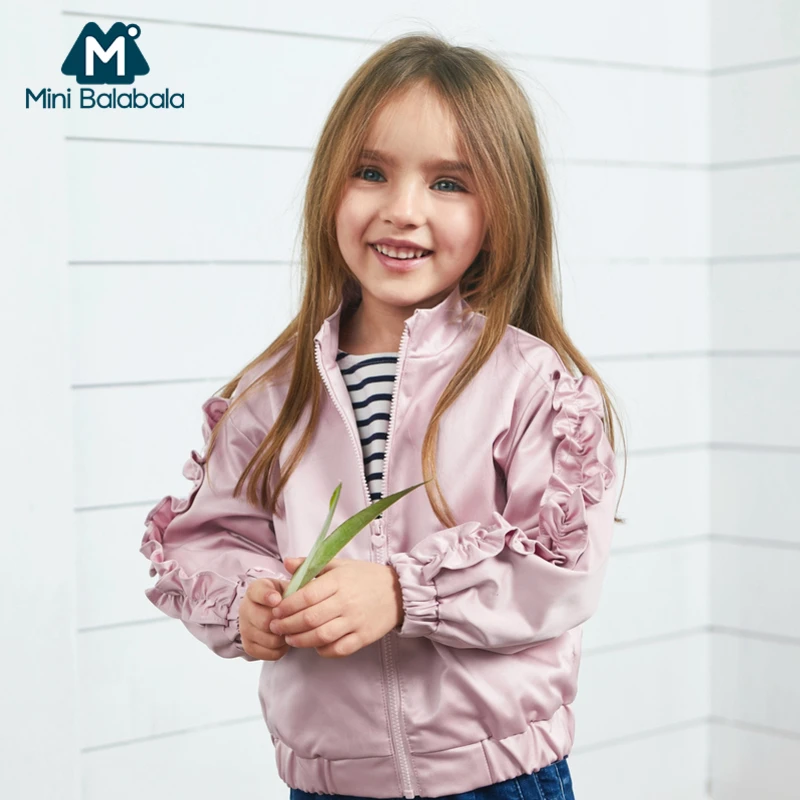 Новинка 2019 г. детская летная куртка Mini balabalaGirls весеннее детское ветрозащитное