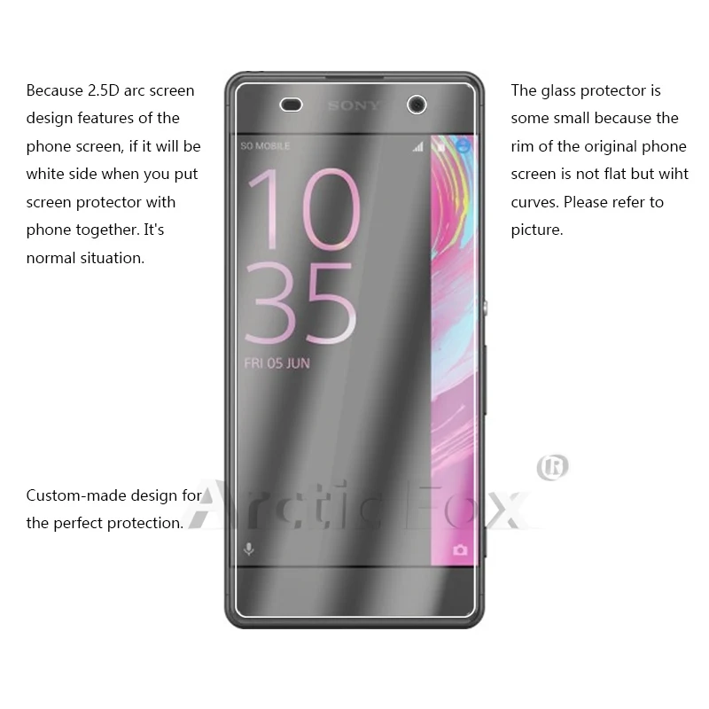 5 шт./лот закаленное Стекло Экран протектор для sony Xperia XA Защитная пленка |