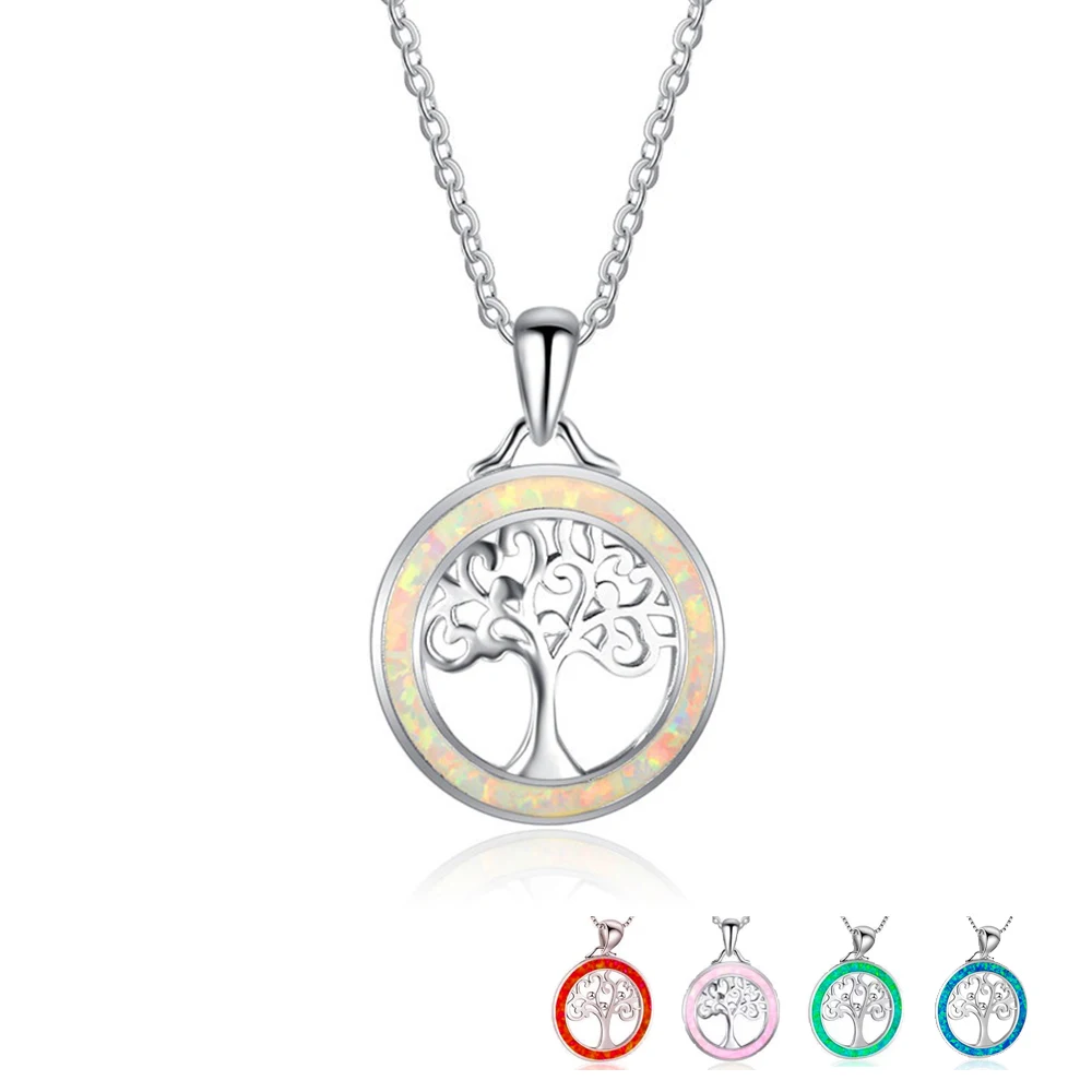 Круглое полое Дерево желаний ожерелье s красочное Австрийское Хрустальное жизни