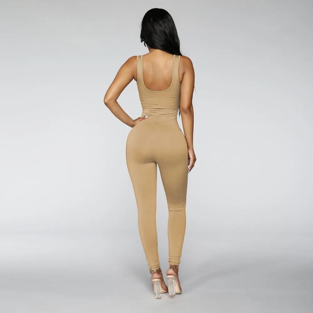 GLOBAL WAREHOUSE 1PC European and American sexy tight-fitting off-the-shoulder stretch jumpsuit 6 colors 4 size Fashion women | Женская