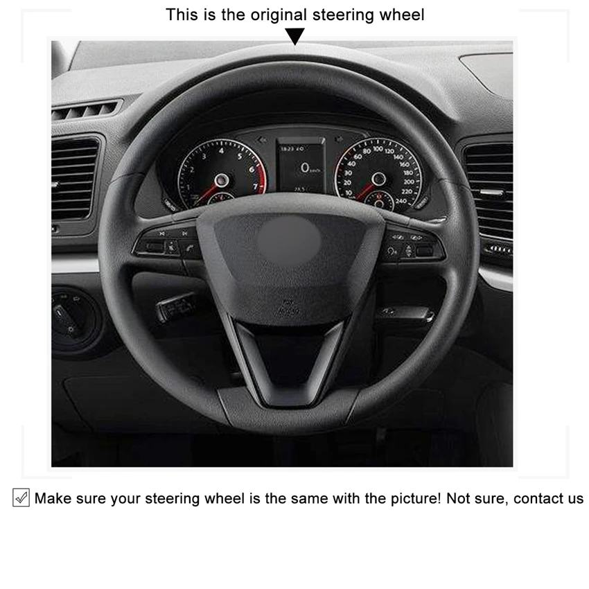 Прошитая вручную черная искусственная кожа Micro Fiber для Seat Leon Ibiza 6J 2016 2019 Arona Alhambra 5F
