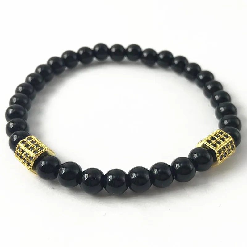 1 шт. топ-бренд 6 мм класс Оникс Камень с микрозакрепкой Черный CZ прямоугольный