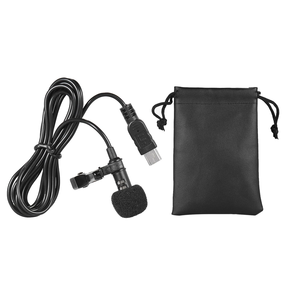 Andoer Lavalier микрофон 150 см зажим на воротник Handsfree отворот для смартфона DSLR камера ПК
