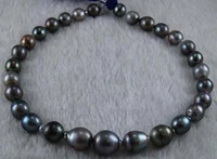 11 13mm silver grey genuine baroque tahitian pearls loose strand