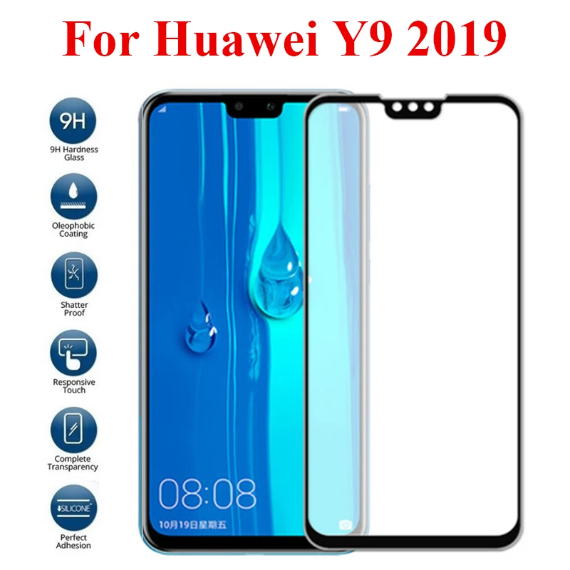 Защитное стекло для Huawei Y9 9Y 2019 Y 9 Y92019 защита экрана закаленное Hauwei Hauwie Huaway Huwai hauvei