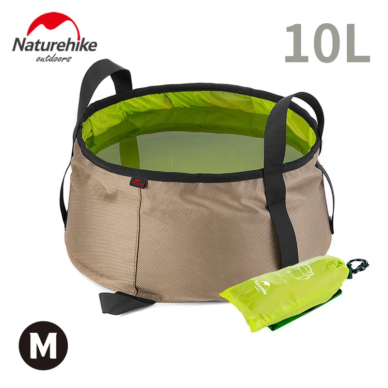 Khaki Green M Naturehike Сверхлегкий складной 10L/16L портативный ведро открытый умывальник складной контейнер для воды кемпинг Пикник мыть ведро - Цвет: Khaki Green M