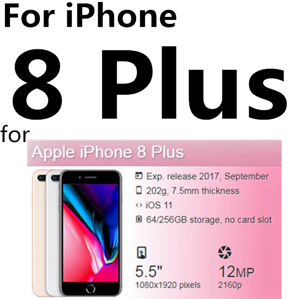 Защитная пленка из закаленного стекла для iPhone 11 Pro X XS Max XR 8 7 6 6S Plus SE 4S 5 5S 5C 10 - Цвет: For iPhone 8 Plus