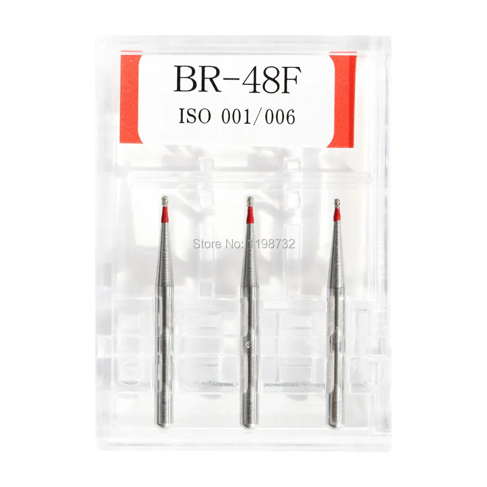 15 шт/5 коробок Стоматологические алмазные буры BR 45/BR 46/BR 48F/BR 49 полировальные дрели