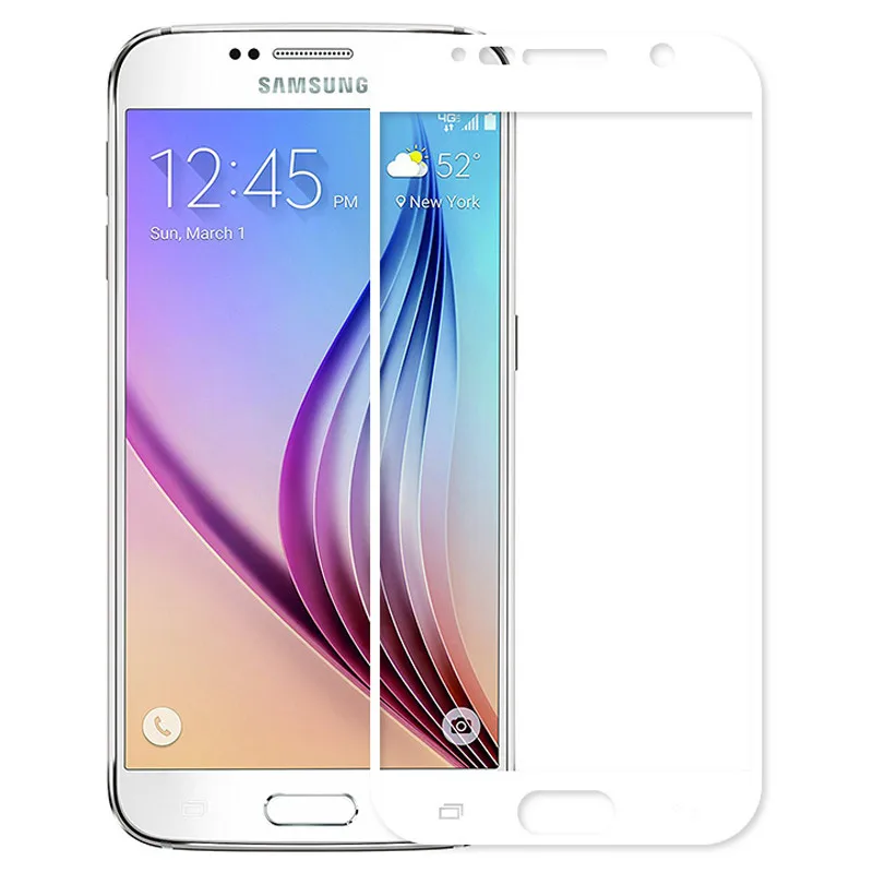 Для Samsung Galaxy S6 с полным покрытием Экран защитная пленка 9 H закаленное Стекло