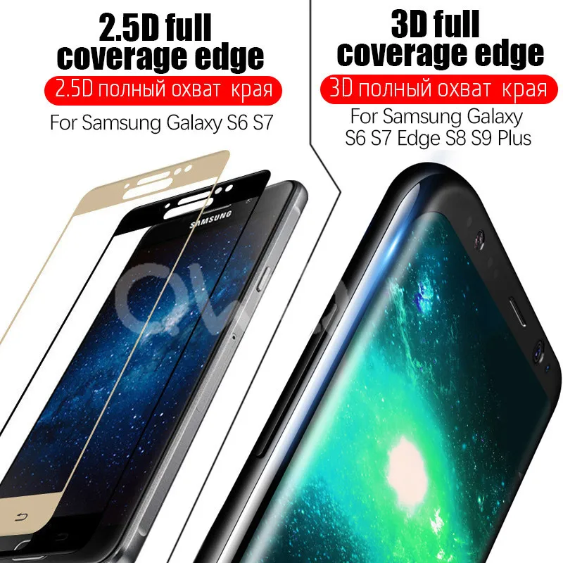 10D полное покрытие закаленное стекло для Samsung Galaxy S9 Note 9 8 Защита экрана S8 A6 A8 Plus A7 2018