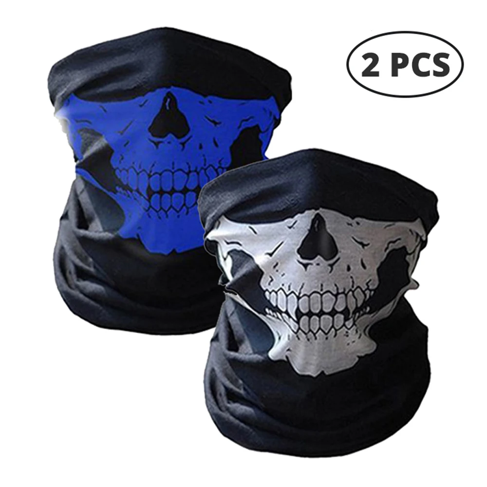 2 pieces HEROBIKER мотоциклетная маска летние Балаклава 2 шт. Череп Призрак Маске Байкер R защитный лицевой щиток ветрозащитная уход за кожей лица маски, шарфы - Цвет: 2 pieces