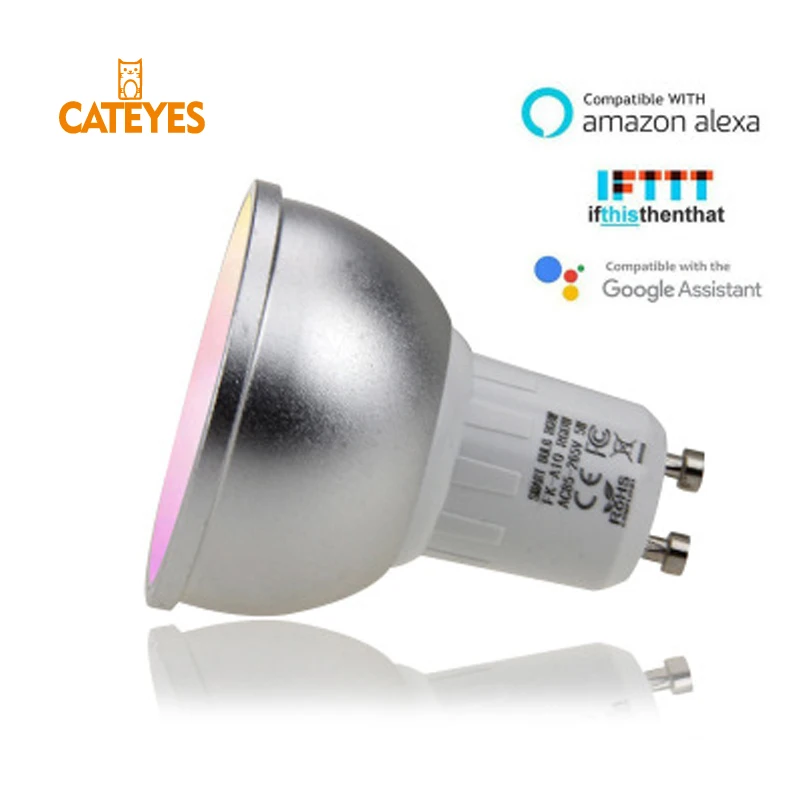 Cateyes потолочный светодиодный светильник RGBW лампа GU10 5 Вт WiFi умное приложение