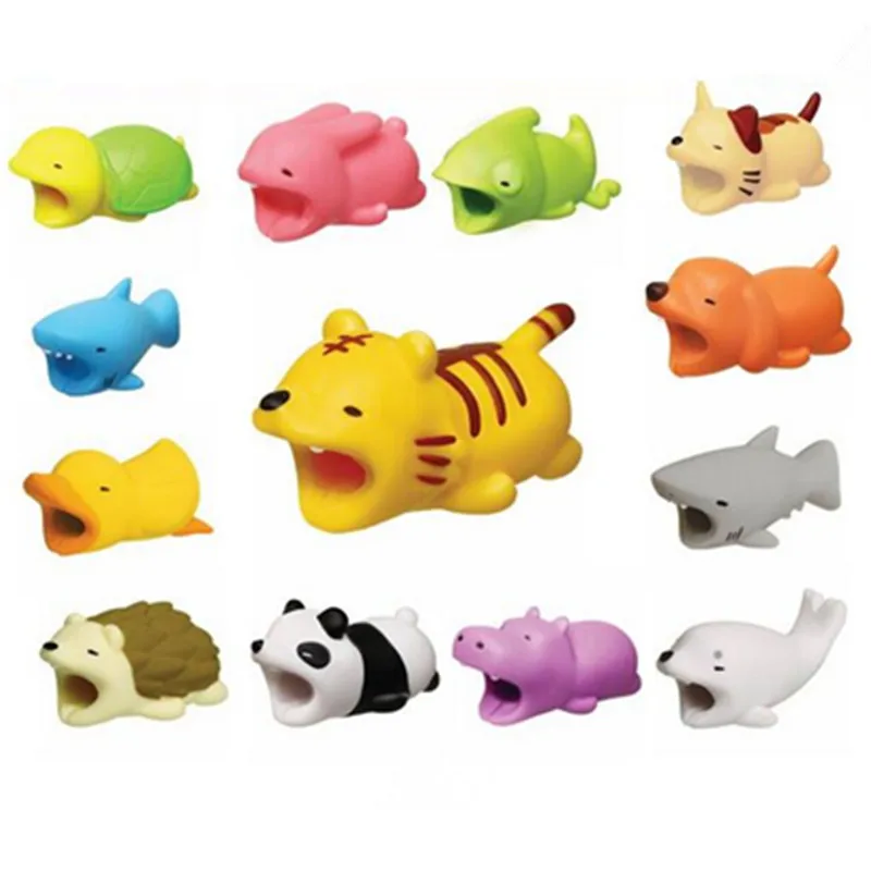 

DROPSHIPPING Doll Animal Cable Protector for Iphone Cable Dog Bite Rabbit Cat Doll model Toys 2*2*4cm with Blister Card Package
