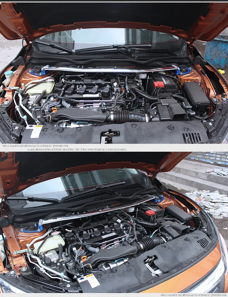 TTCR II бары для Honda Civic 2016 2018 подвеска Системы распорка автомобильные аксессуары
