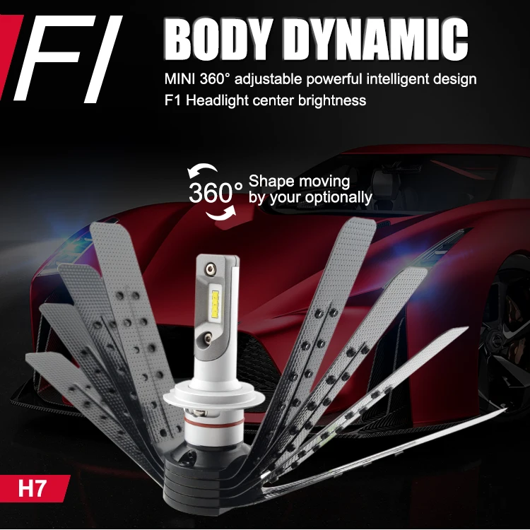 Prelight F1 H4 H7 H13 H11 9004 9005 9006 9007 CSP 4000lm chinese supplier aviation aluminum car headlight Automotive LED bulb | Автомобили