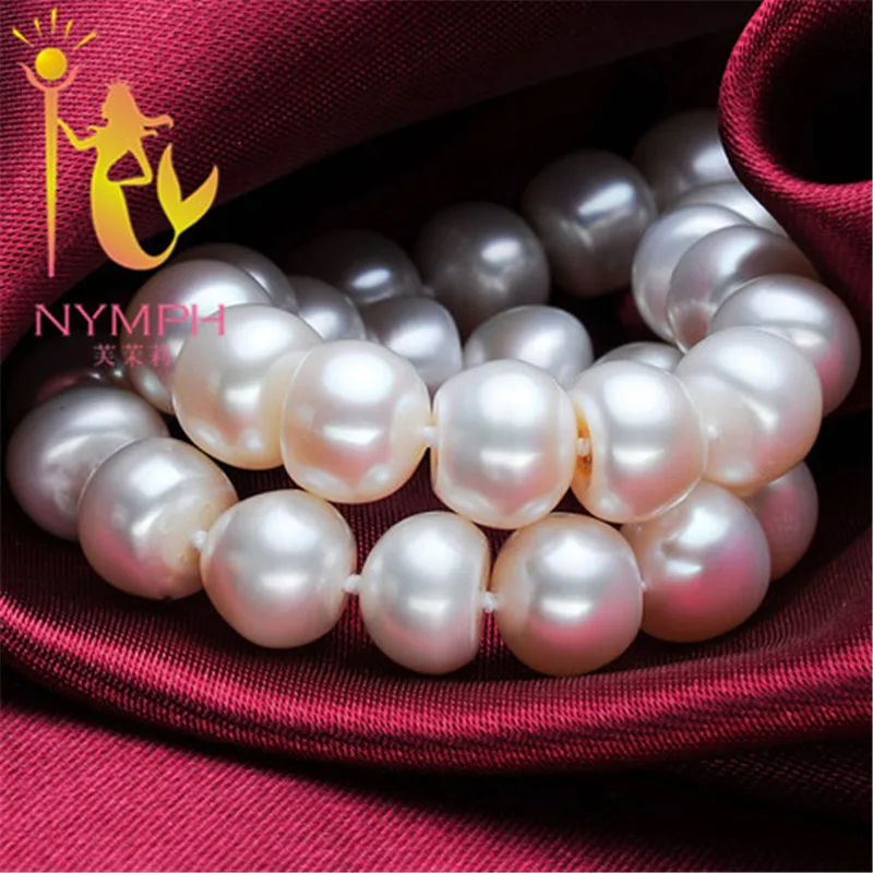 Женский комплект из колье и серёг с пресноводным жемчугом | Украшения аксессуары